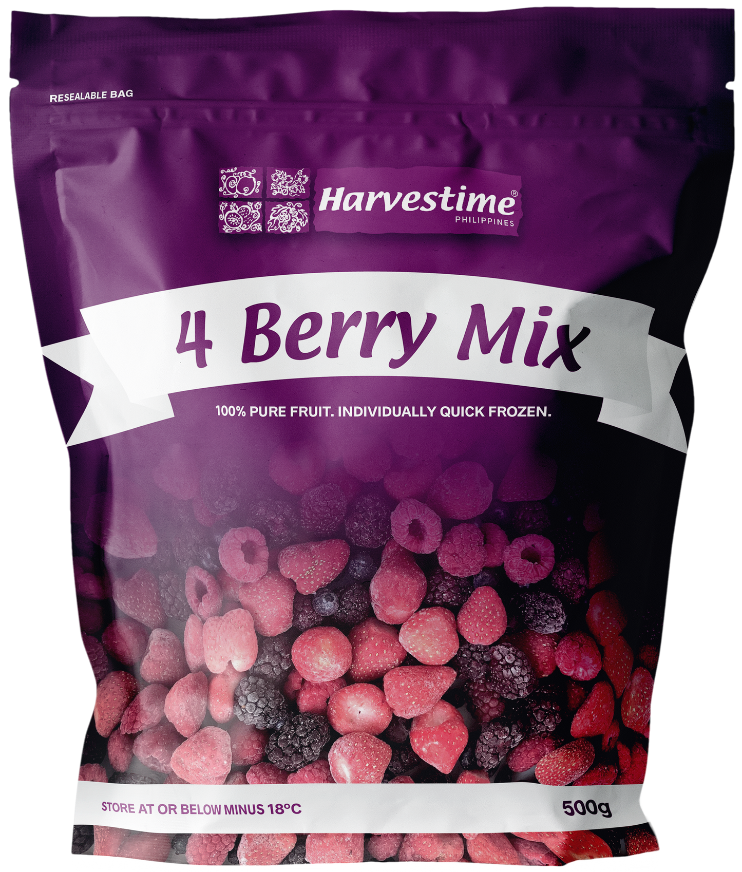 Harvestime Frozen 4 Berry Mix (500g)