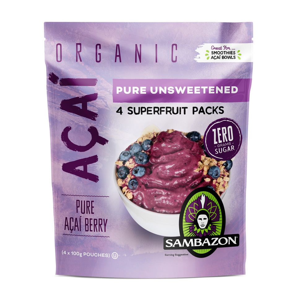 Sambazon Unsweetened Acai Superfruit Packs 400g (4x100g)