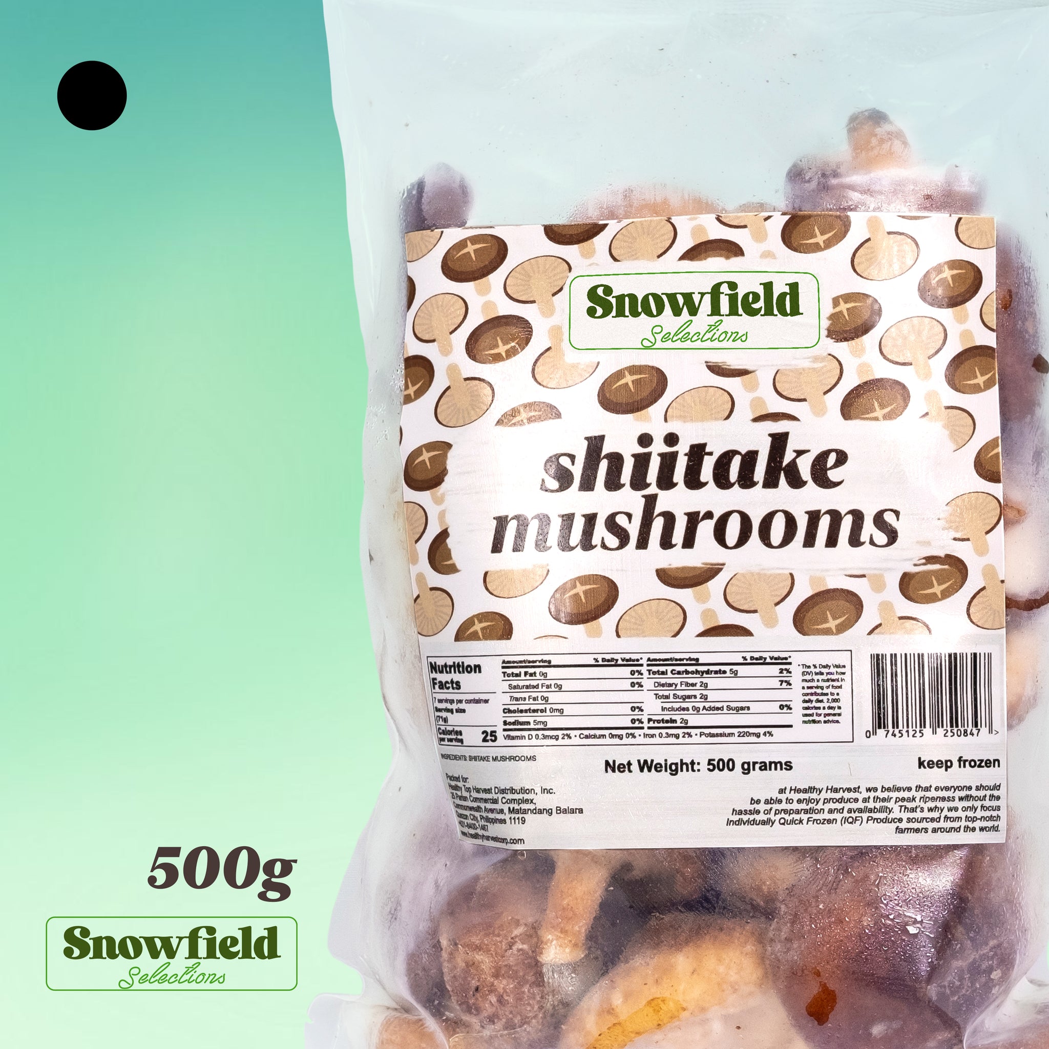 Frozen Shiitake Mushroom by Snowfield Selections - Premium Grade